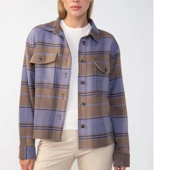 Sanctuary Jackets & Blazers - Nwt sanctuary startstruck shacket in violet plaid